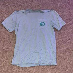 light blue and teal vineyard vines shirt